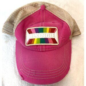 Outdoor Cap BLONDIE Singer Truck Hat Adjustable Pink Rainbow  OSFM Snapback
